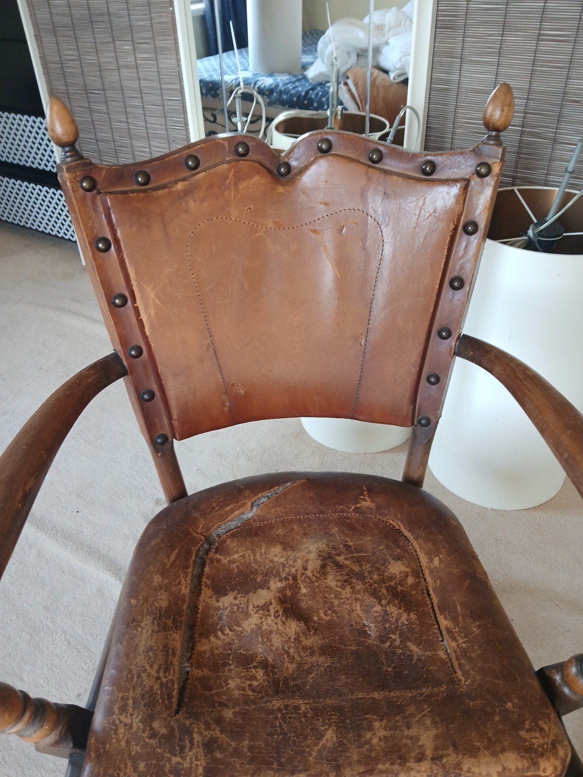 Magnifique chaise vintage à restaurer, Enlèvement