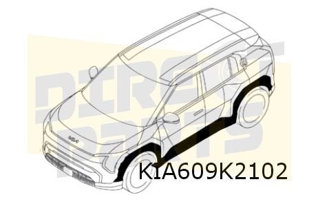 Kia EV3 dropellijst Rechts ORIGINEEL! 87751EV000BKL, Neuf, Kia, -, -