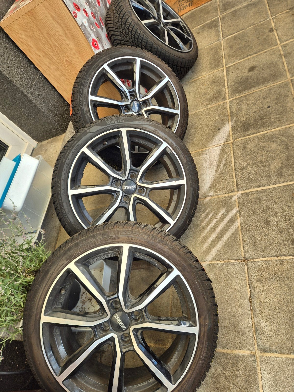 4 pneus hiver + 4 jantes 17" – Fiat 124 Spider, Autos : Pièces & Accessoires, Pneus hiver, Véhicule de tourisme, 205 mm, Enlèvement