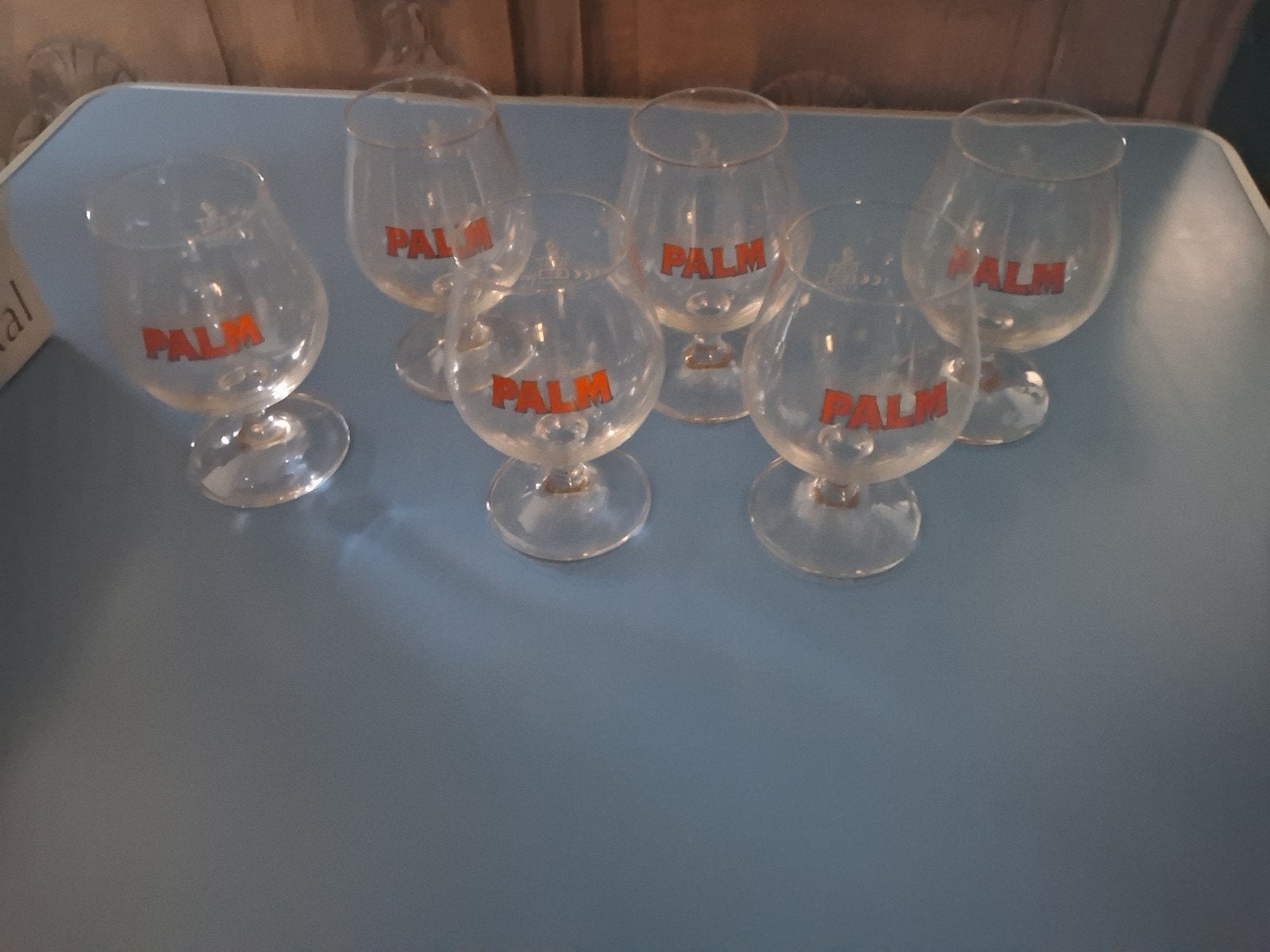 6 palm  glazen, Ophalen