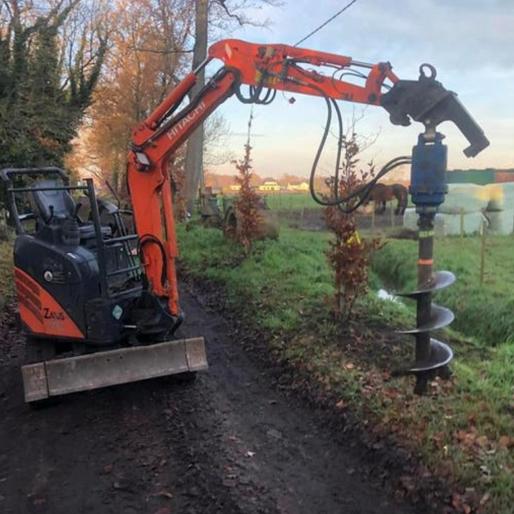 Graafmachine te huur met machinist, Ophalen, Graafmachine