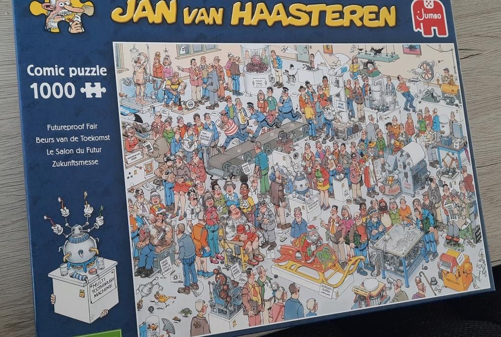 Puzzel Jan van Haasteren

Beurs van de Toekomst, Hobby en Vrije tijd, Ophalen, 500 t/m 1500 stukjes, Gebruikt, Legpuzzel