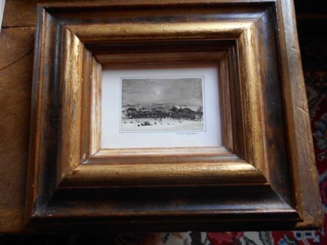 landschap in houten lijst, als nieuw, Ophalen of Verzenden