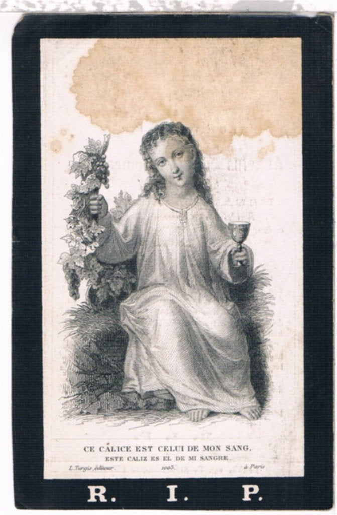 Bp. De Meulemeester Angelus.  Peteghem 1805 † Peteghem 1875, Enlèvement ou Envoi, Image pieuse