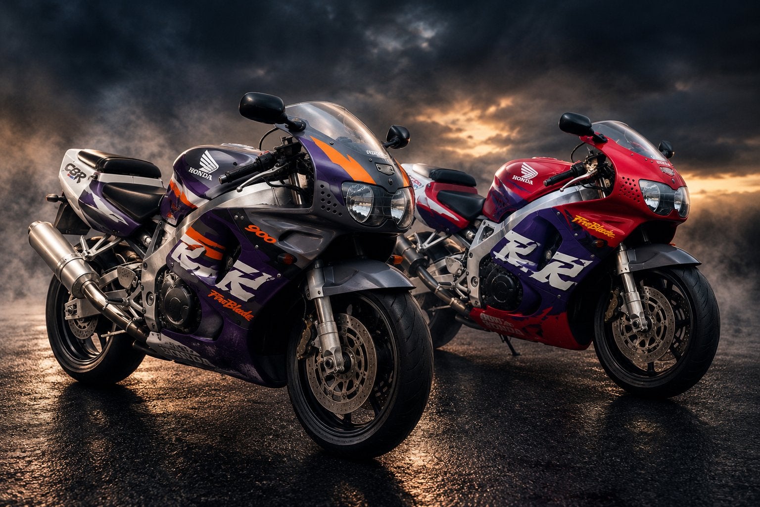 2x Honda CBR 900RR Fireblade, Motoren, Occasion, 4 cilinders, 900 cc, Super Sport