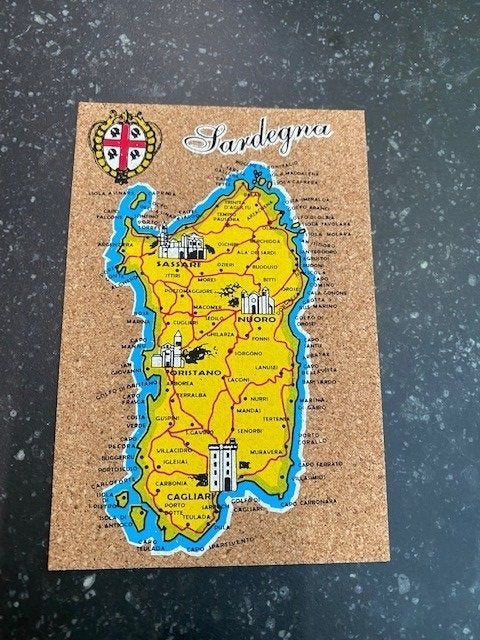 Carte postale en liège en Sardaigne — Nouveau !, Enlèvement ou Envoi, 1980 à nos jours, Non affranchie, Italie