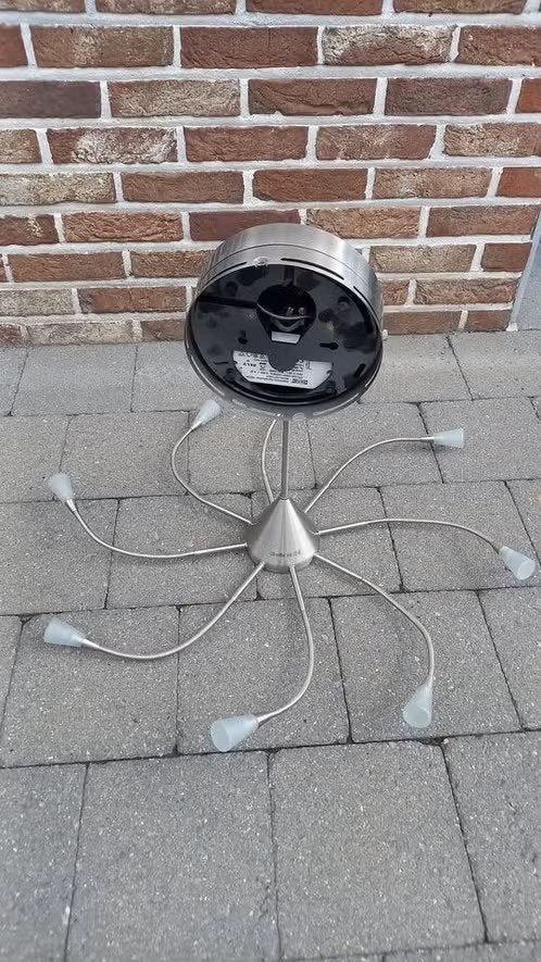 plafondlamp, Huis en Inrichting, Ophalen, Zilver, Zo goed als nieuw, Plafondlamp