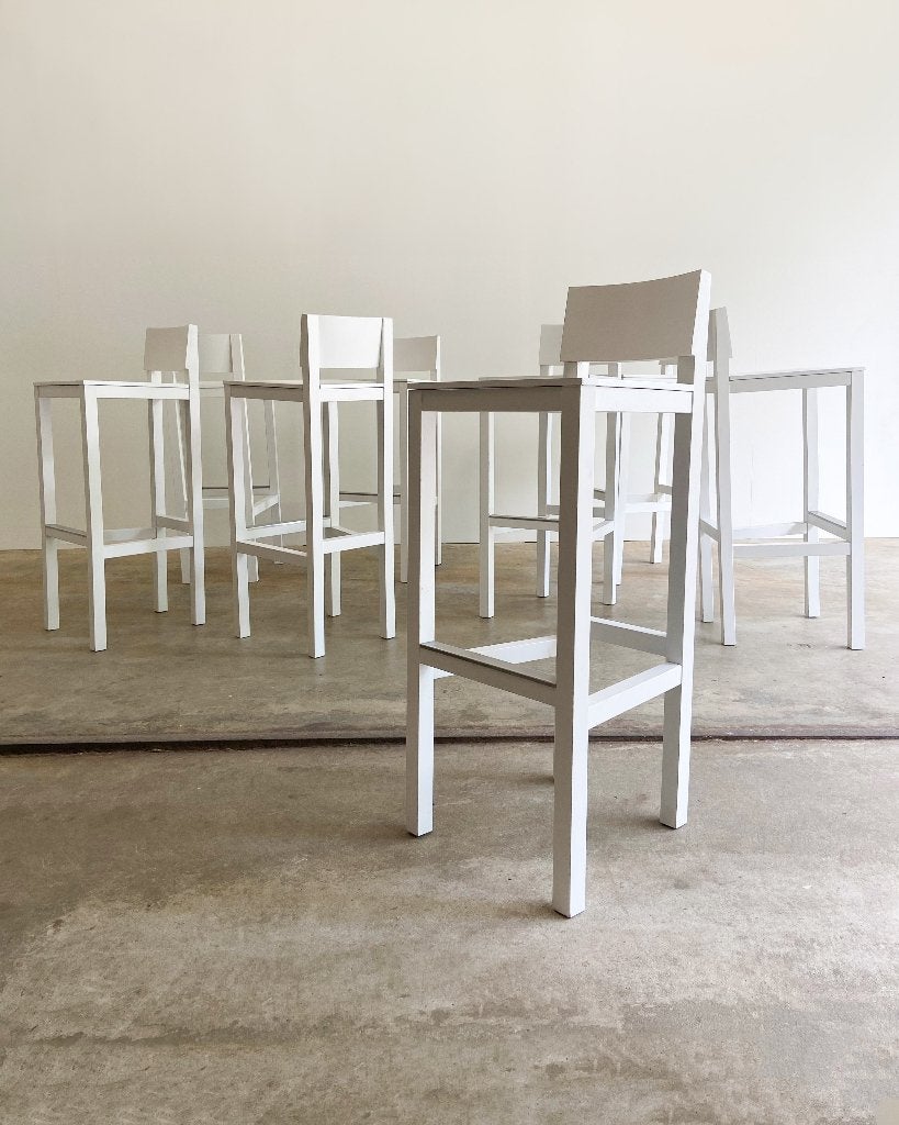 4x Moooi AVL Shaker barkruk design Atelier van Lieshout, Avec repose-pieds, 4 tabourets, Enlèvement, Utilisé