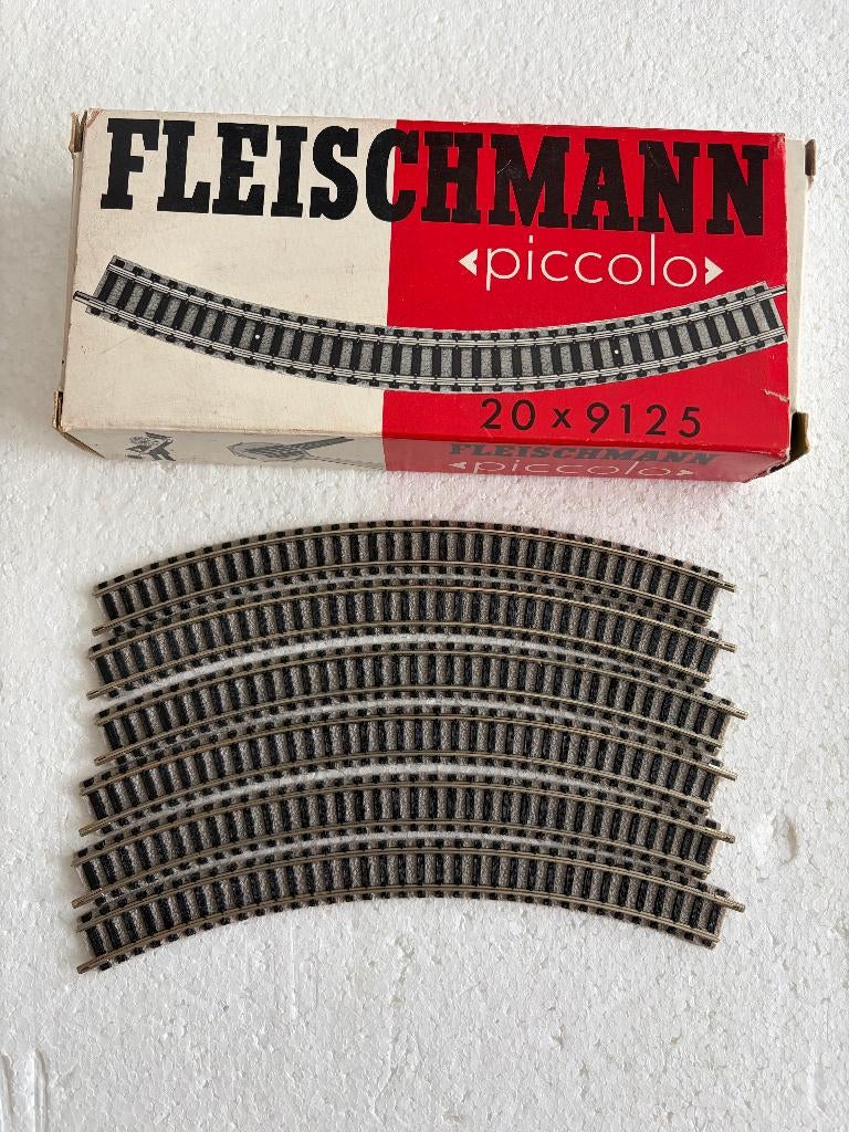 FLEISCHMANN PICCOLO - 9125 - GEBOGEN RAILS R 225.6 - 6 stuks, Hobby en Vrije tijd, Modeltreinen | N-Spoor, Gelijkstroom, Verzenden