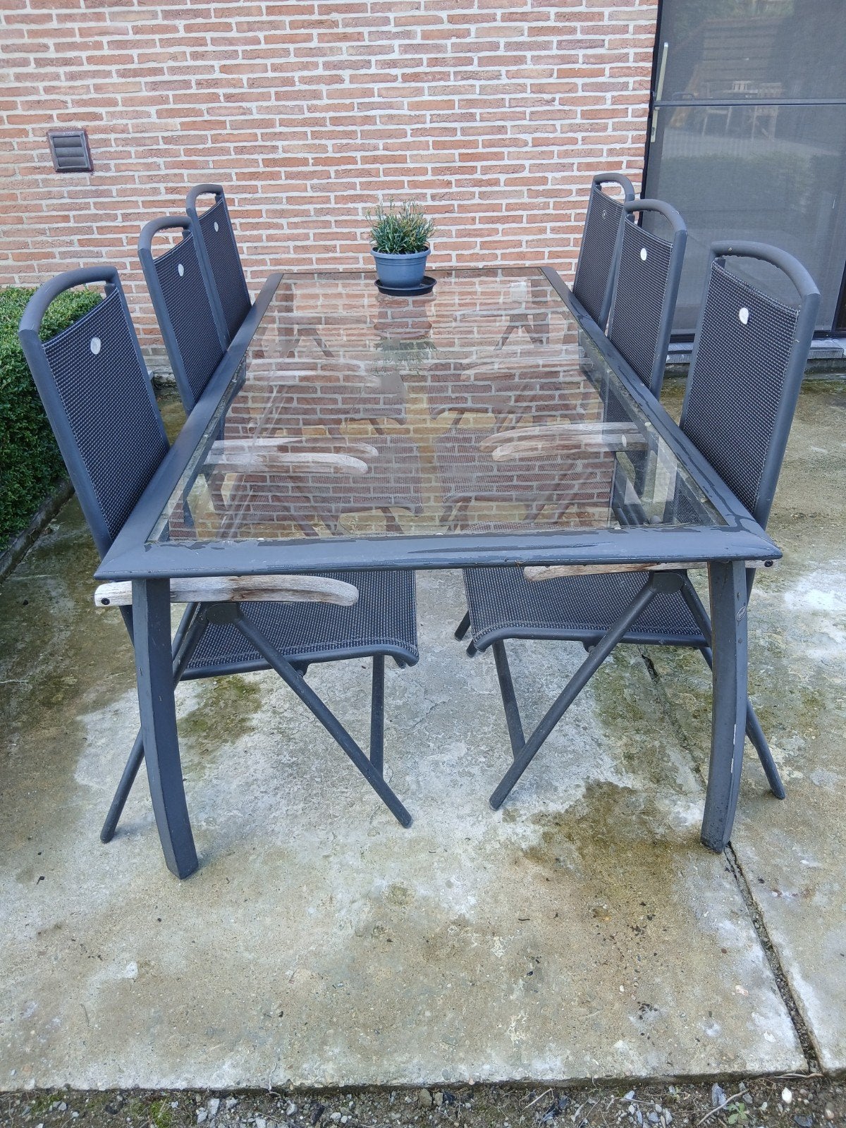 terras tafel en stoelen, Tuin en Terras, Ophalen