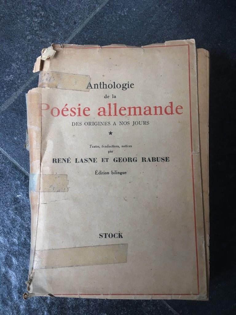 Anthologie de la poésie allemande - Goethe,..., Enlèvement ou Envoi