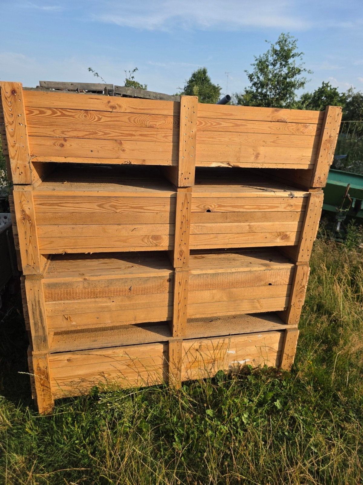 houten kisten palletkisten met deksel, Ophalen, Zo goed als nieuw