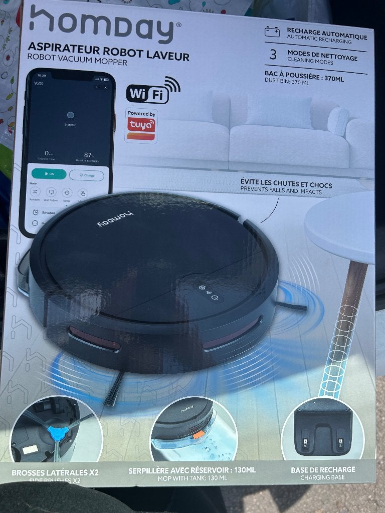 Robot aspirateur laveur, Ophalen, Overige merken, Bedienbaar via app, Nieuw