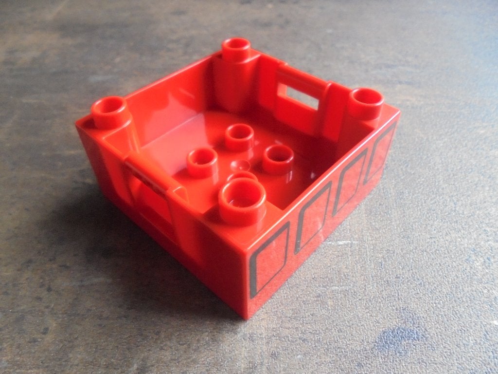 Lego Duplo Container Box 4x4 & Studs on Corners (zie foto's), Enlèvement ou Envoi, Utilisé, Briques en vrac, Duplo