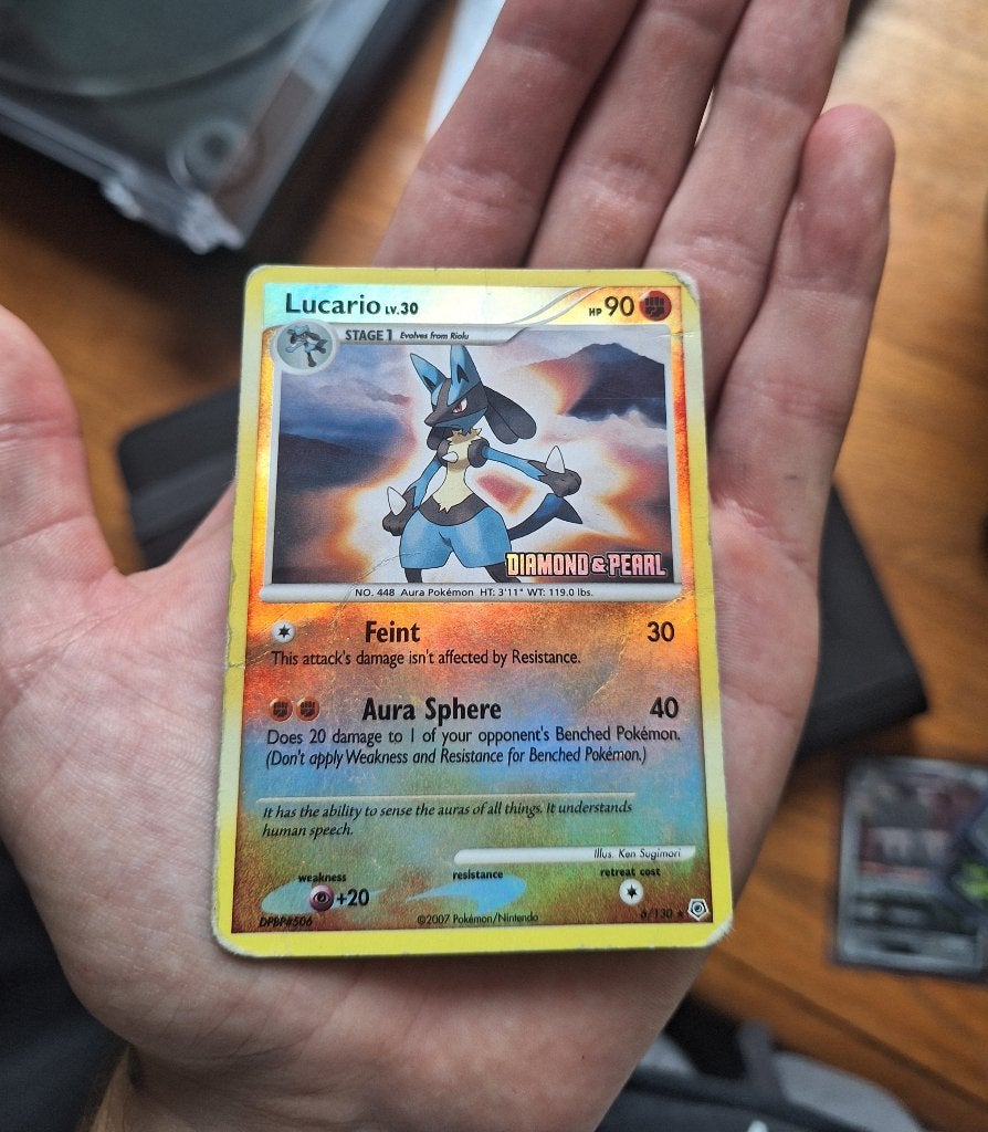 Lucario en Riolu, Ophalen of Verzenden, Gebruikt, Meerdere kaarten