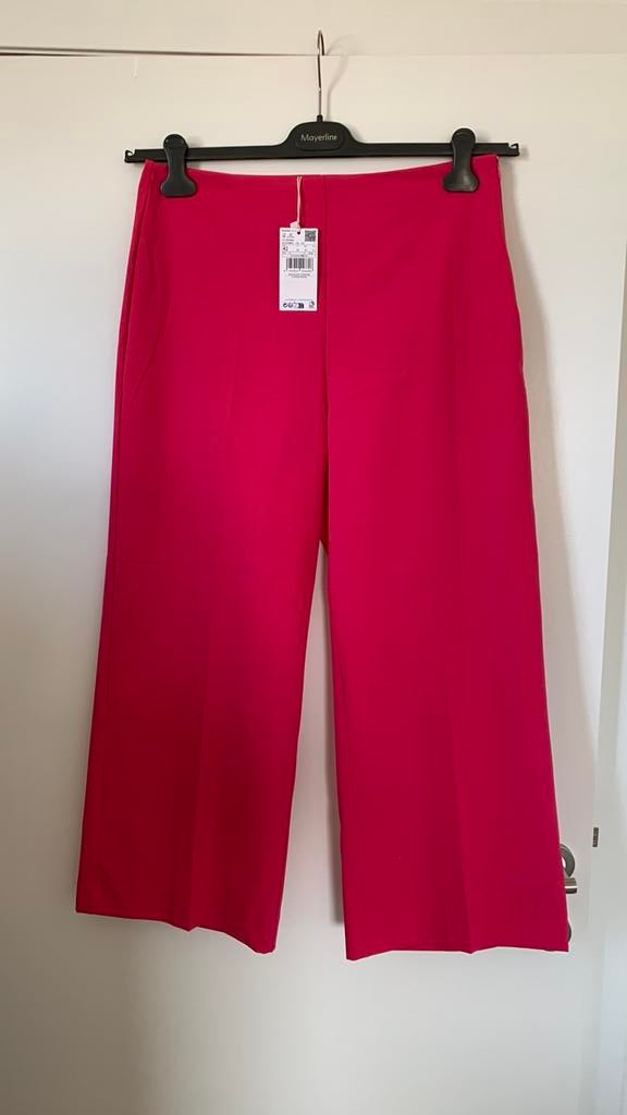 Wijde broek Mango, maat 42, nieuw !, Maat 42/44 (L), Nieuw, Ophalen of Verzenden, Roze