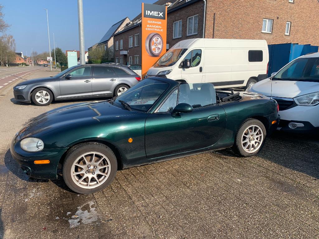 Mazda Mx-5 cabrio 155433, Auto's, Zwart, 4 cilinders, Cabriolet, 1600 cc