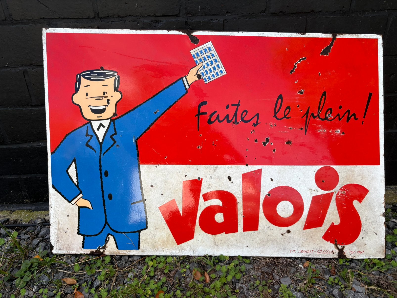 Tole emaillee VALOIS, Antiquités & Art, Enlèvement ou Envoi