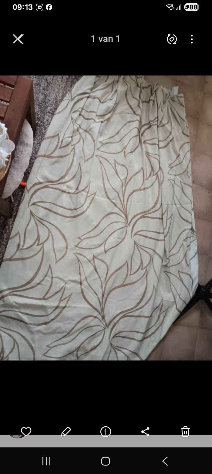 2 stuks overgordijnen met voering zo goed als nieuw, Ophalen of Verzenden, Beige