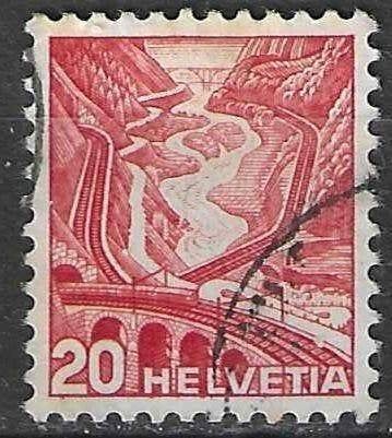 Zwitserland 1936 - Yvert 293 - De Gotthardspoorlijn (ST), Verzenden, Gestempeld