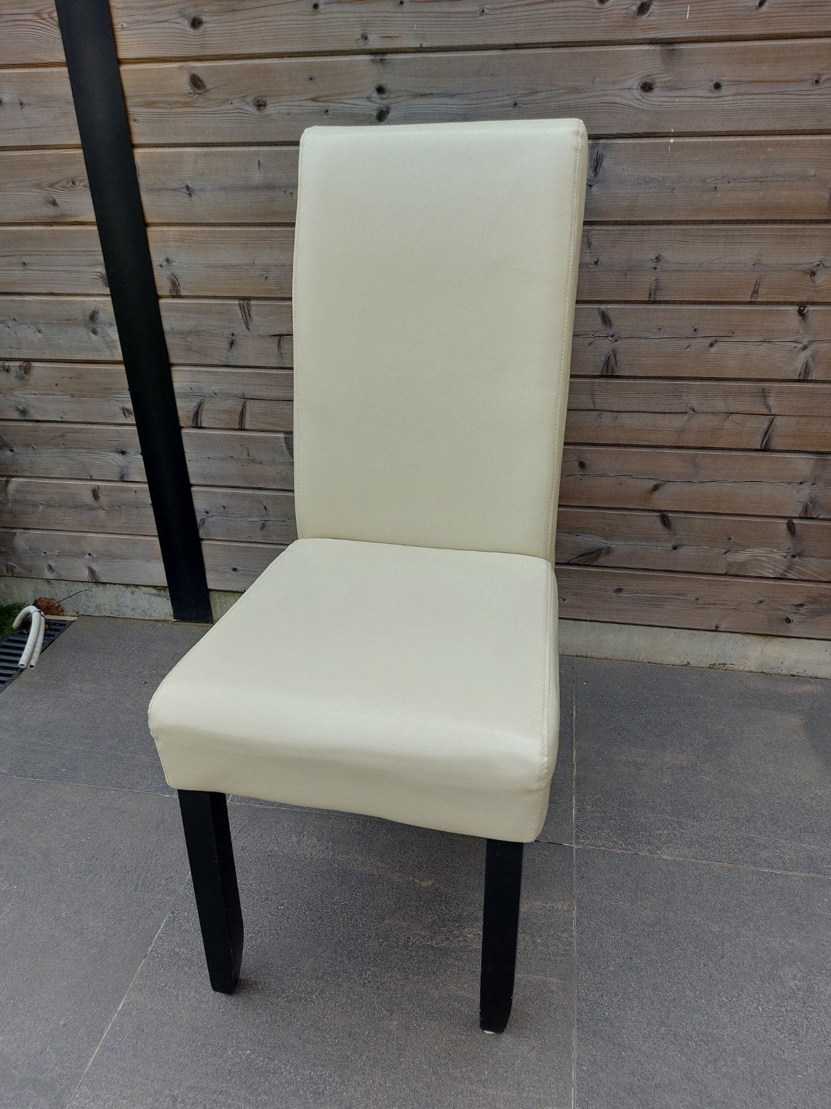 6 leren eetkamerstoelen, Ophalen