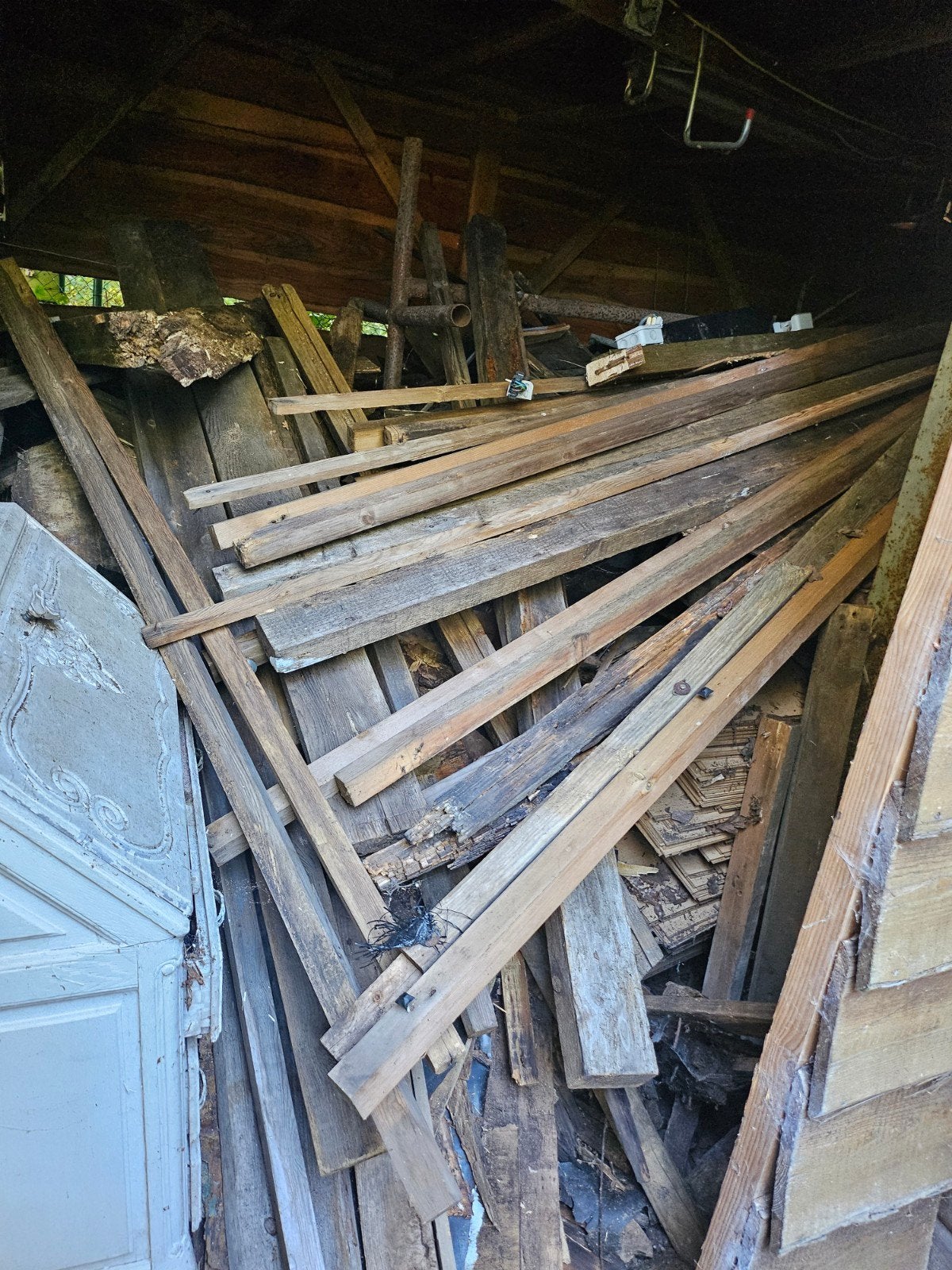 gratis brandhout, Bricolage & Construction, Enlèvement, Chêne, 25 à 50 mm, 200 à 250 cm
