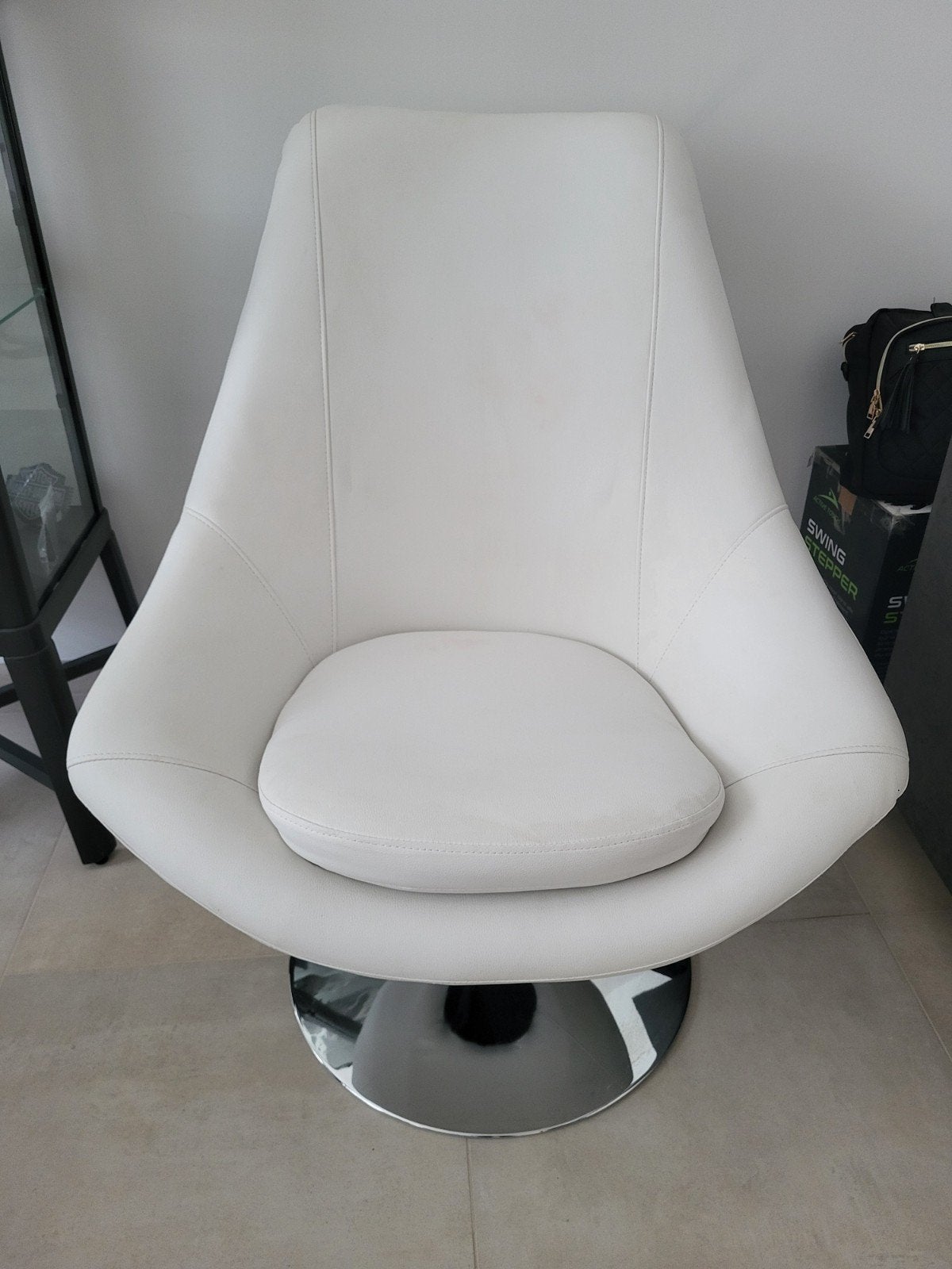 Fauteuil moderne blanc, Enlèvement, Cuir