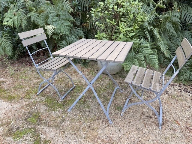 Set de bistrot pour le jardin ou le balcon, Table d'appoint, Salons de jardin, Comme neuf, Synthétique