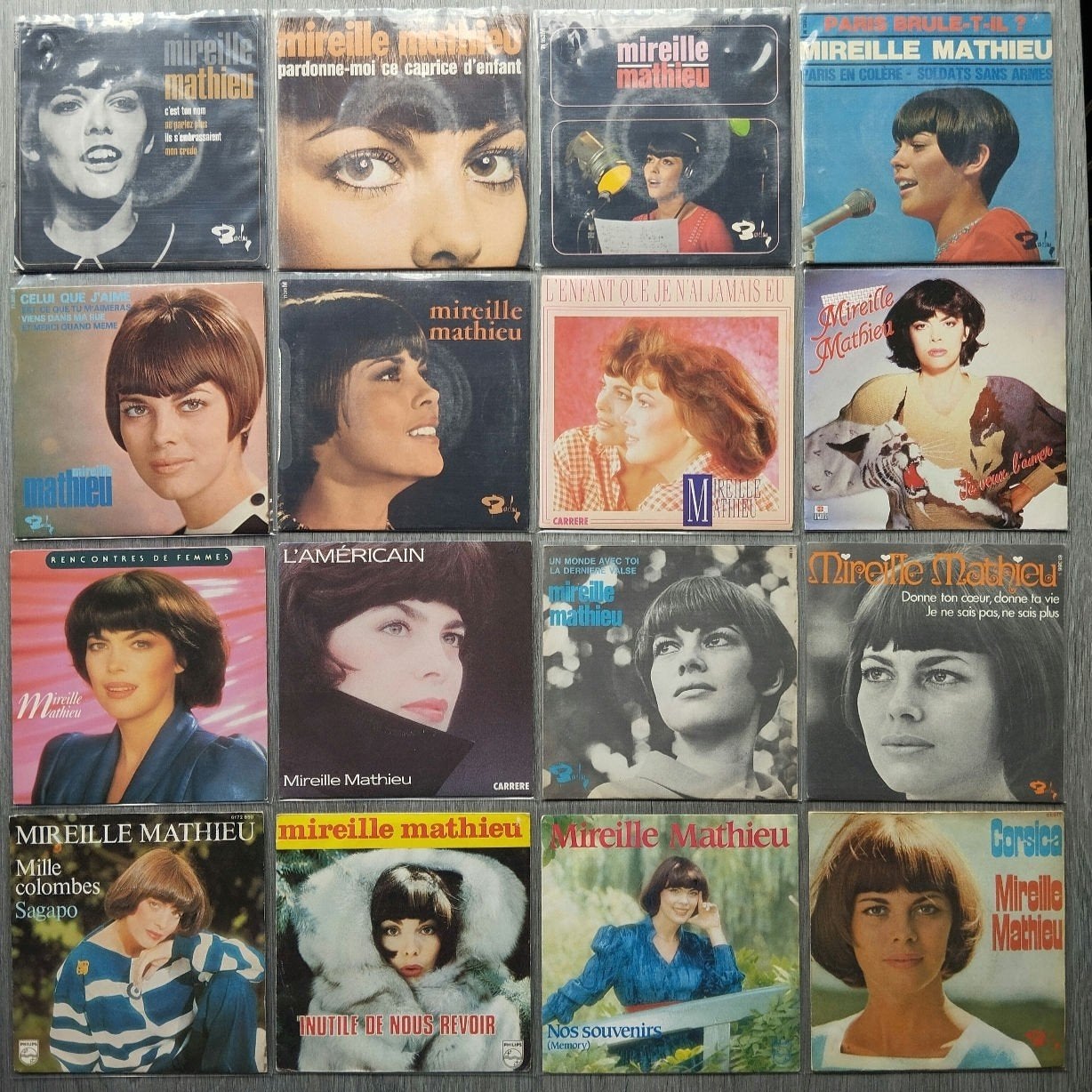 Mireille Mathieu : Lot disques 45T occasions, Envoi, Utilisé, Single