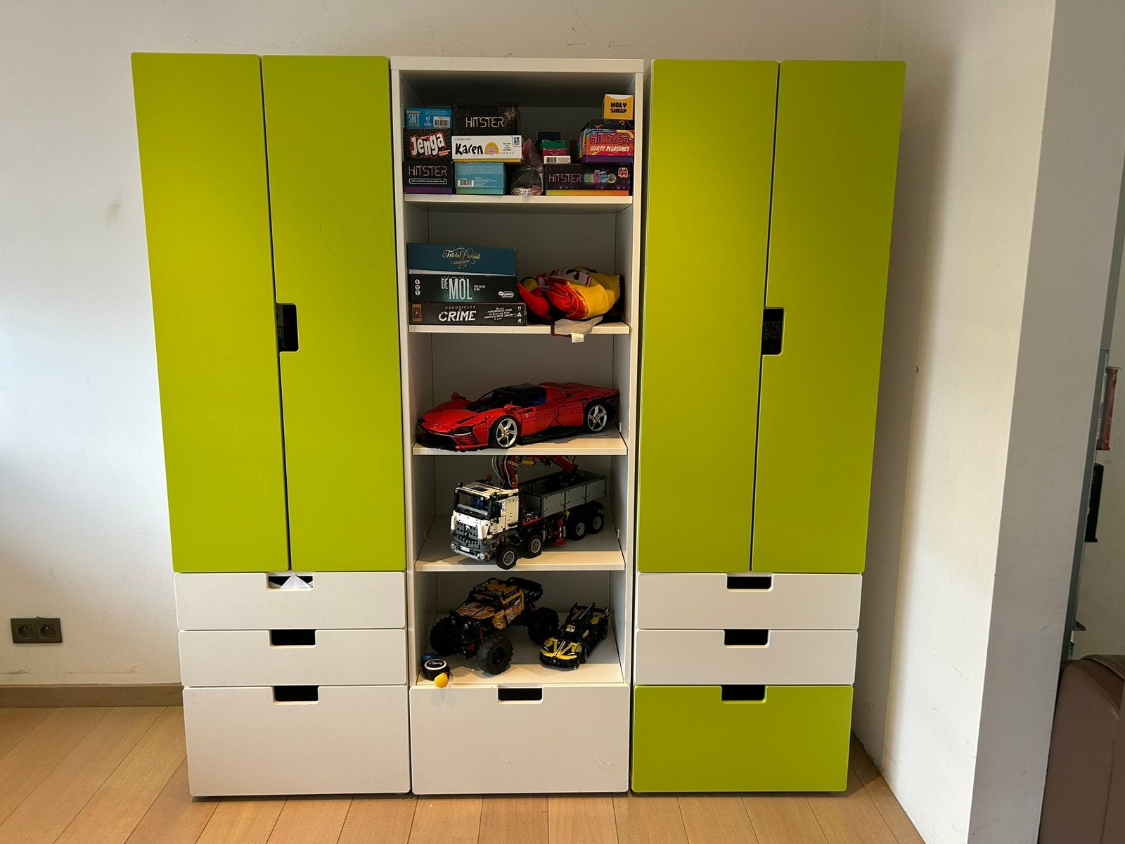 Stuva kleerkasten kinderkamer, Utilisé, 50 à 100 cm, Autres essences de bois, Avec tiroir(s)