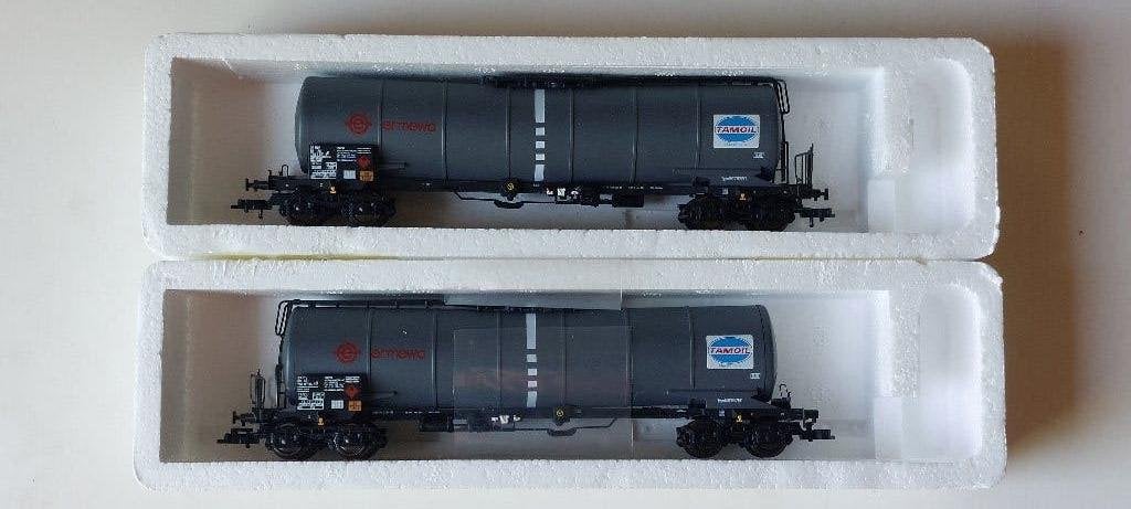SNCB/NMBS VAN BIERVLIET SET 2 CITERNES*ERMEWA TAMOIL*HO*DC, Autres marques, Analogique, Wagon, Comme neuf