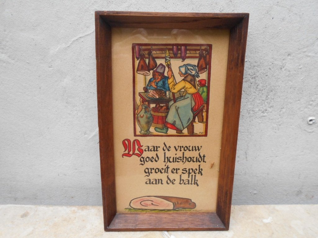 spreuk  FRANS VAN IMMERSEEL, Antiek en Kunst, Ophalen of Verzenden