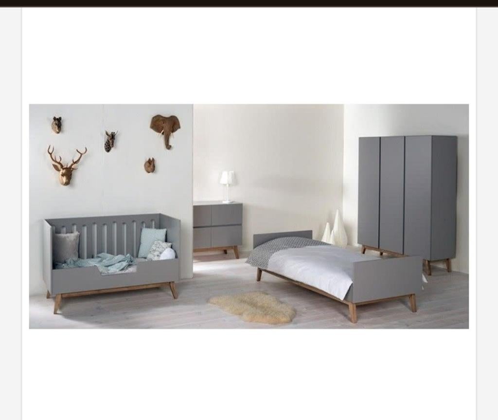 Quax Babykamer Trendy Griffin Grey 3-delig XL, Kinderen en Baby's, Kinderkamer | Complete kinderkamers, Ophalen, Zo goed als nieuw