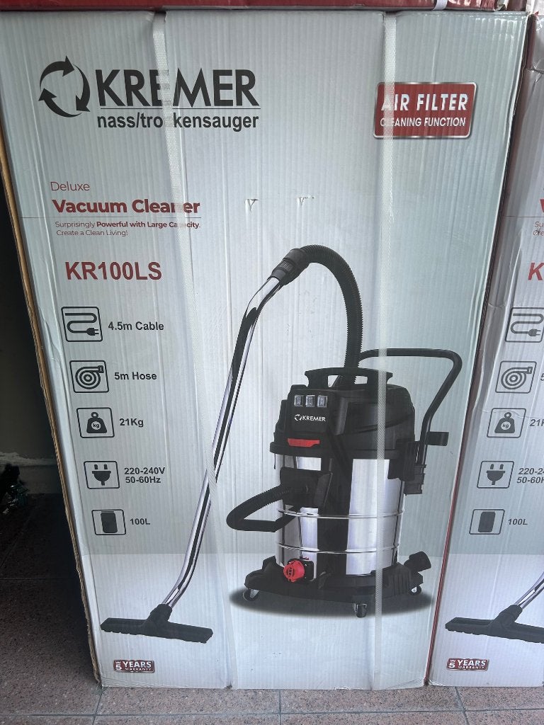 KREMER KR100LS stofzuiger - nat droog klopfunctie, Geurverwijdering