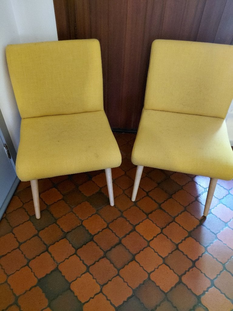 !!! 2 SIEGES JAUNE MAISON DU MONDE !!! COMME NEUF, Maison & Meubles, Fauteuils, Enlèvement, Comme neuf, Bois, Maison du monde