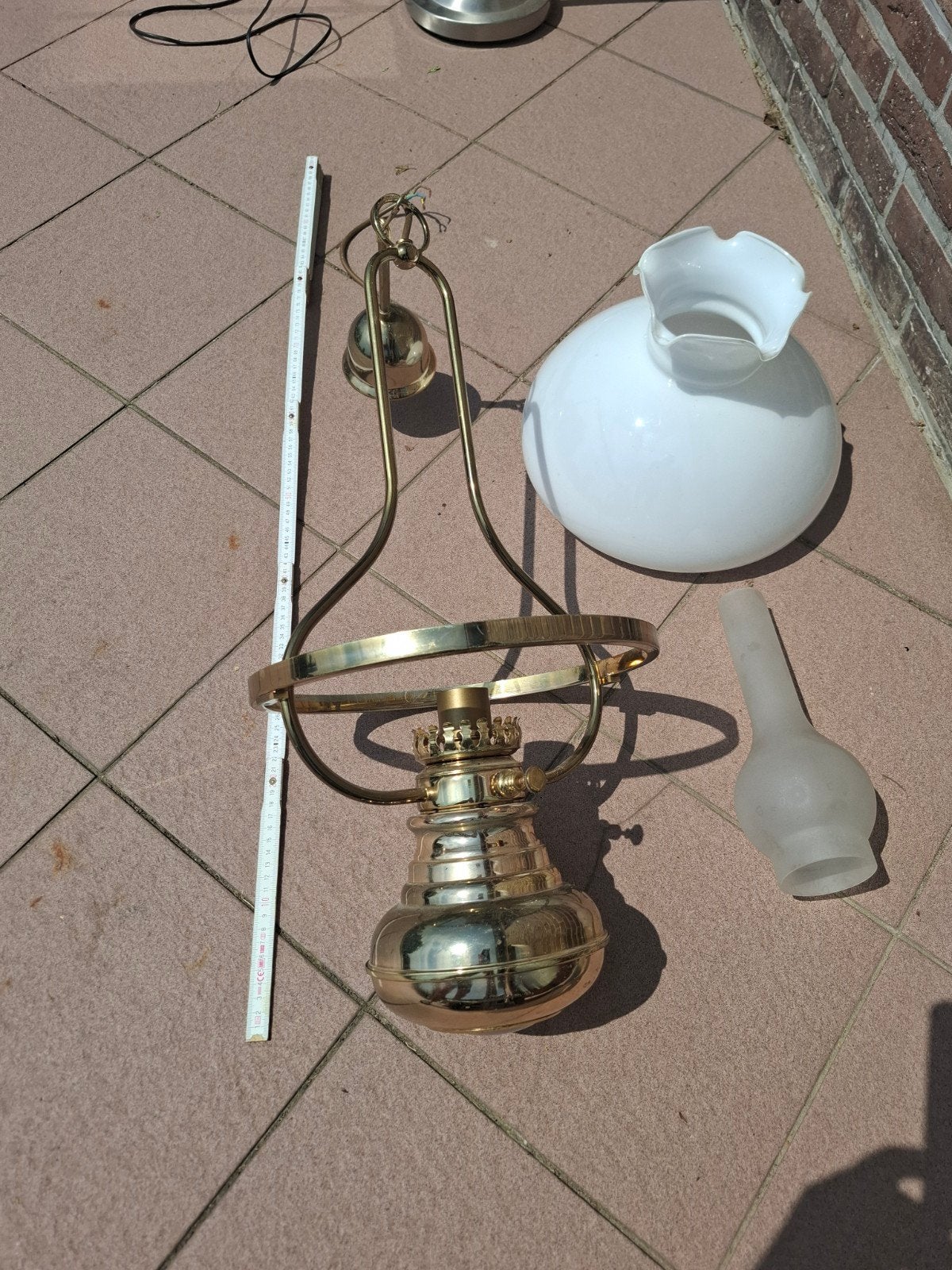 Hanglamp petroleumlamp-stijl, Ophalen