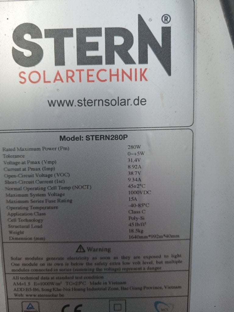 Zonnepanelen, Doe-het-zelf en Bouw, Zonnepanelen en Toebehoren, Ophalen, Zo goed als nieuw, Paneel, 200 wattpiek of meer