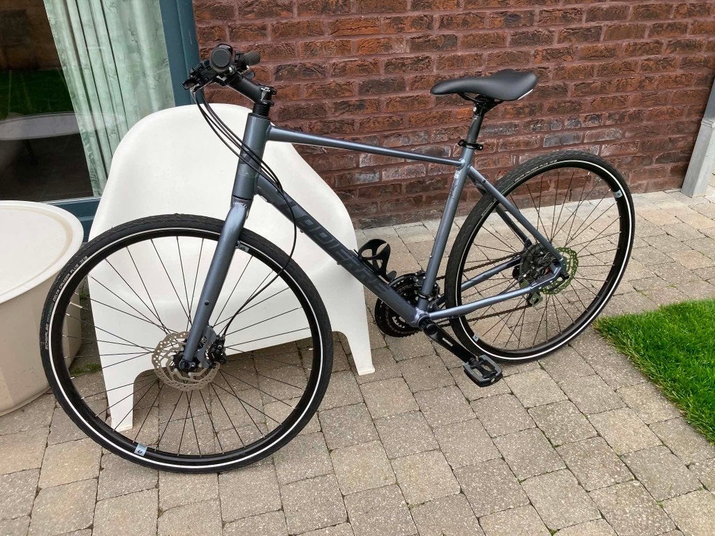 Hybride fiets, 49 tot 53 cm, Ophalen, Zo goed als nieuw, Schijfrem
