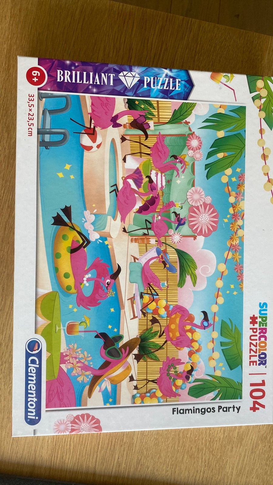 Puzzel flamingos party, Kinderen en Baby's, Ophalen of Verzenden, Meer dan 50 stukjes, Gebruikt, 4 tot 6 jaar