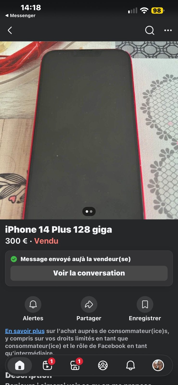 Iphone 14 plus, Enlèvement, Comme neuf