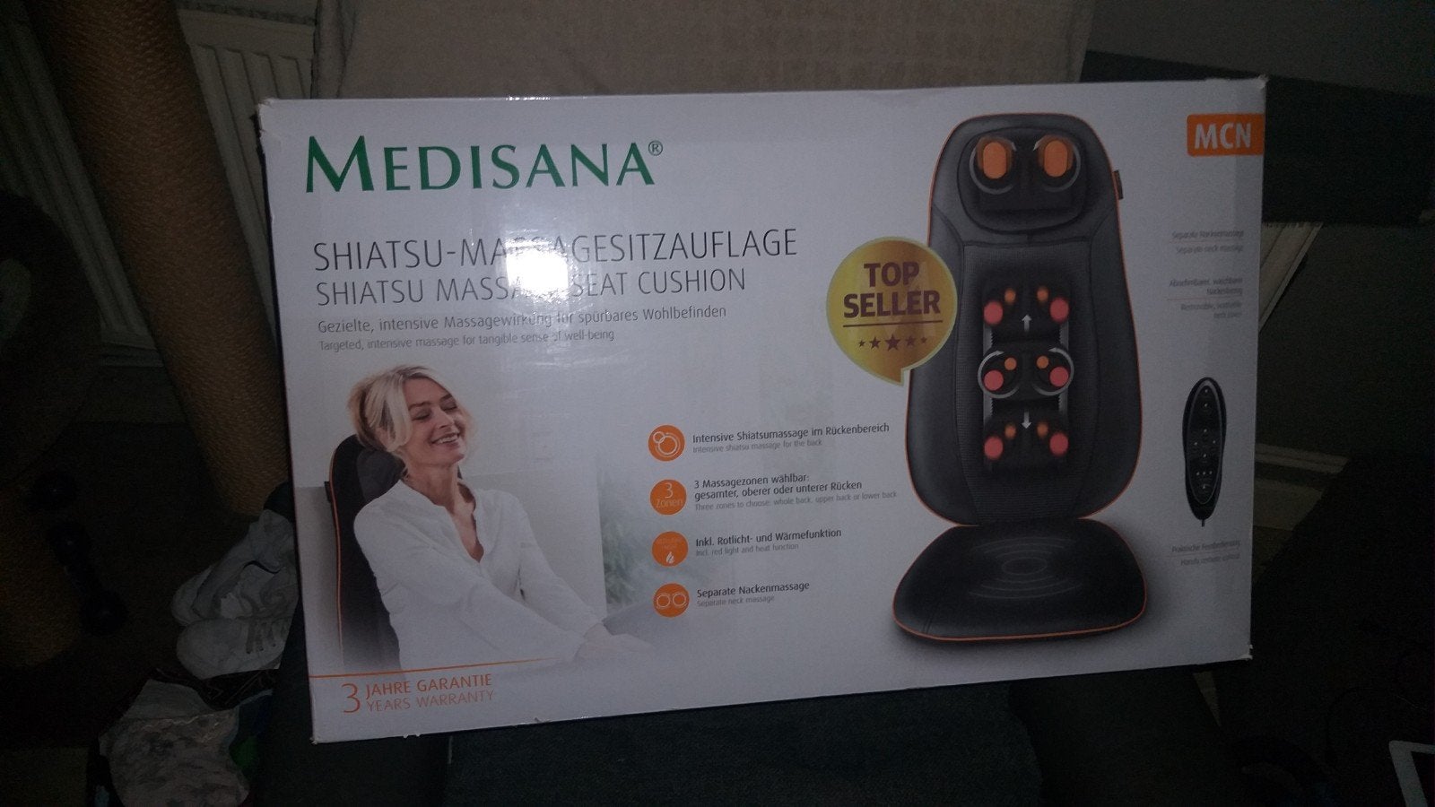 SHIATSU massage zitstoel medisana mcm, Ophalen