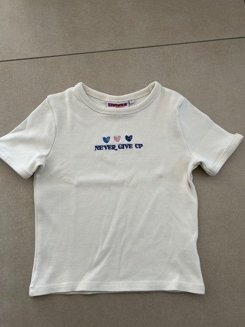 T-shirt Steffie Merci 10 jaar, Meisje, Ophalen of Verzenden, Zo goed als nieuw, Shirt of Longsleeve