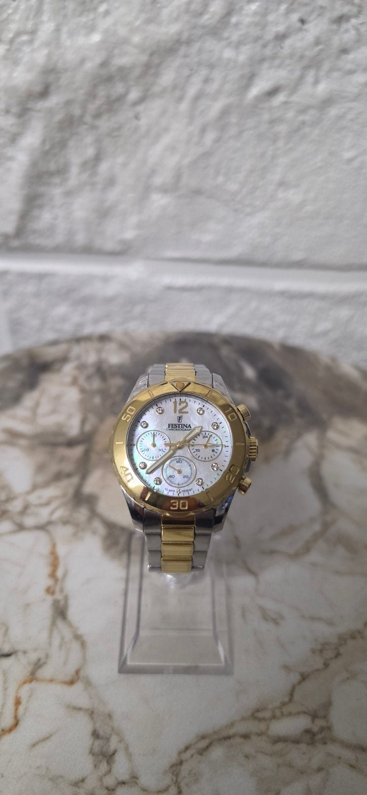 Festina Chronograph Goud, Handtassen en Accessoires, Horloges | Dames, Goud, Goud, Ophalen