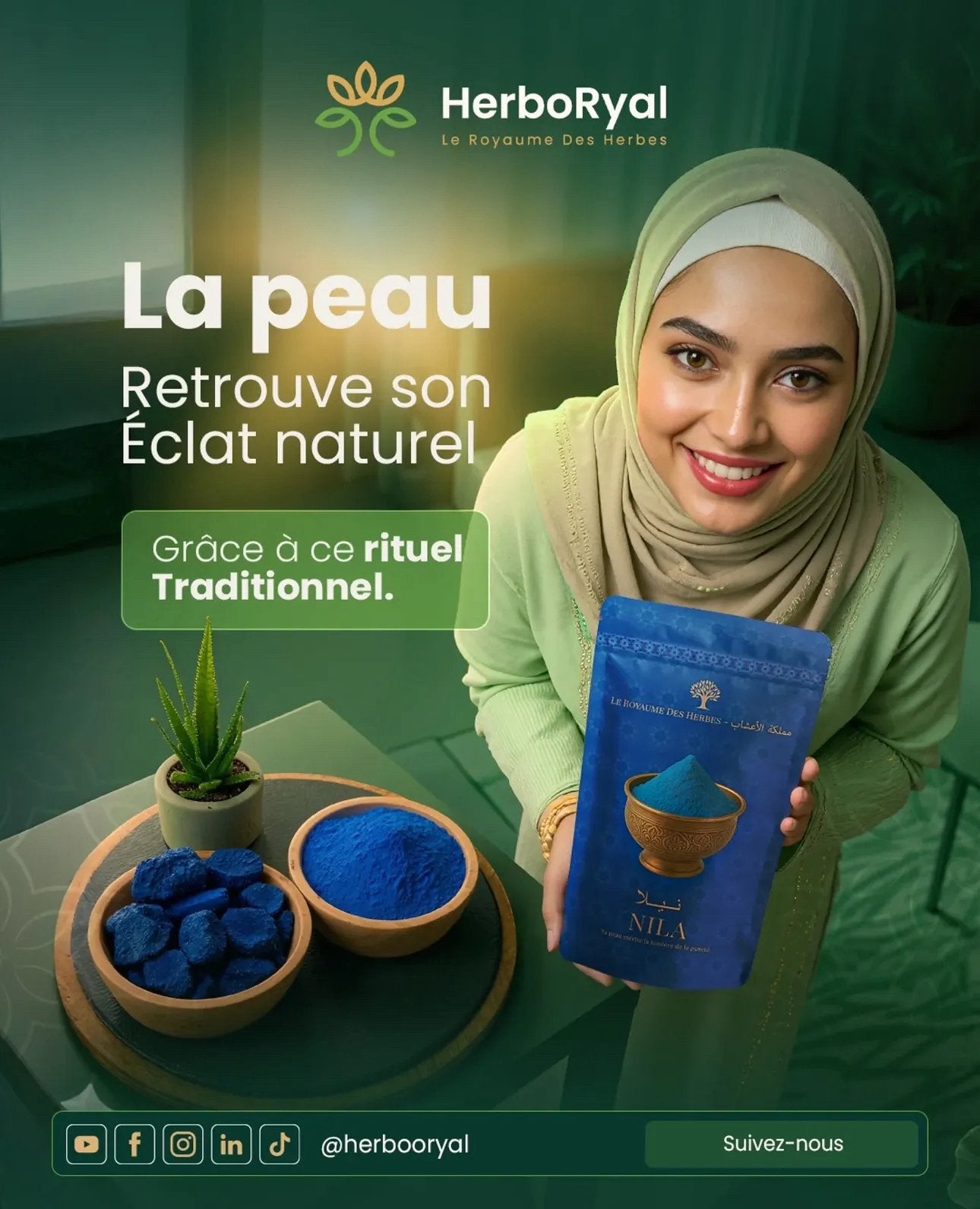 Nila bleu pur du Maroc – moulu et prêt à l’emploi, Enlèvement ou Envoi, Comme neuf
