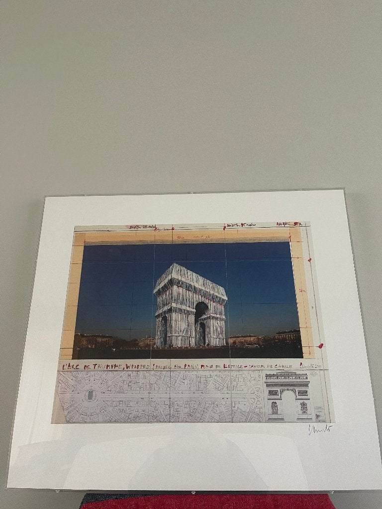 Christo en Jeanne-Claude "L' arc de Triomphe Wrapped", Gesigneerd, Ophalen