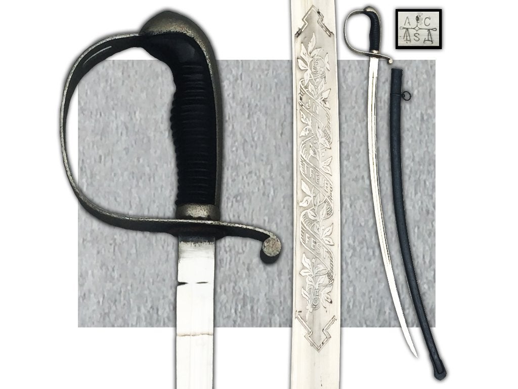 🚨Rare SABRE BAVAROIS In Treue Fest - Alcosso - XIX Original, Enlèvement ou Envoi, Armée de terre, Épée ou sabre