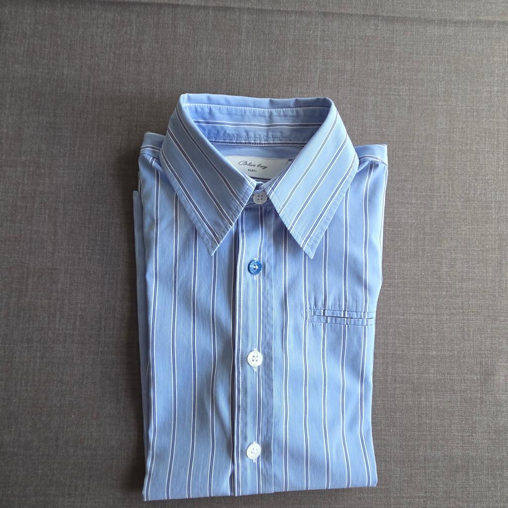 Licht blauw hemd voor jongen, maat 134, Kinderen en Baby's, Kinderkleding | Maat 134, Ophalen, Zo goed als nieuw, Blue Bay, Jongen