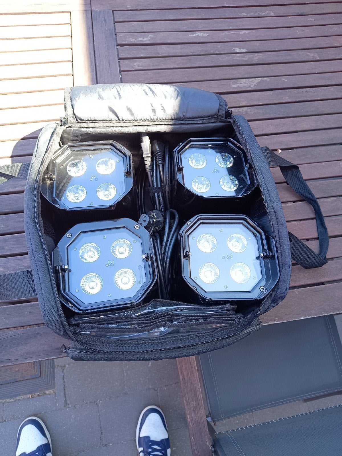 4 x uplichters draadloos adj element hex., Enlèvement ou Envoi, Comme neuf, Lumières, Commande sonore