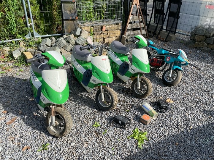 Super lot de 3 mini-vespa électrique + mini-moto thermique, Enlèvement, Utilisé