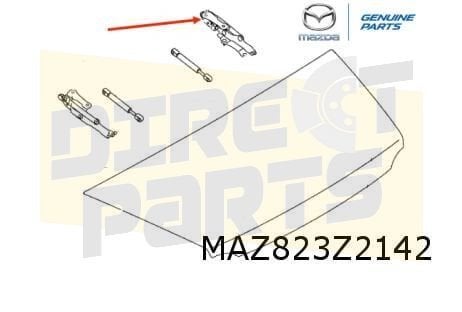 Mazda MX-5 achterklepscharnier Rechts (hard top) (ND) (4/15-, Neuf, Arrière, -, Haillon arrière
